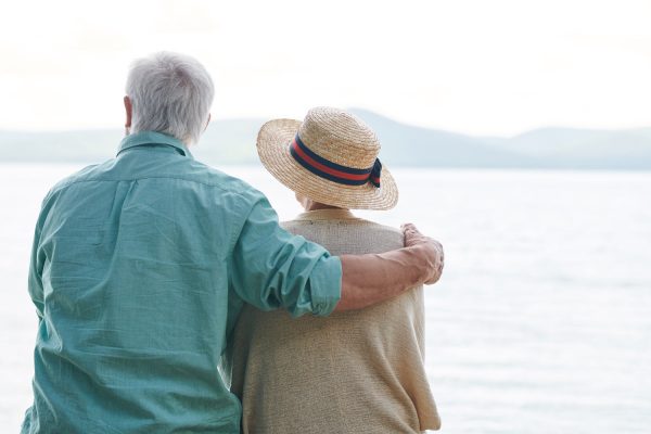 Sage Oak of Lake Charles | Senior couple looking at lake